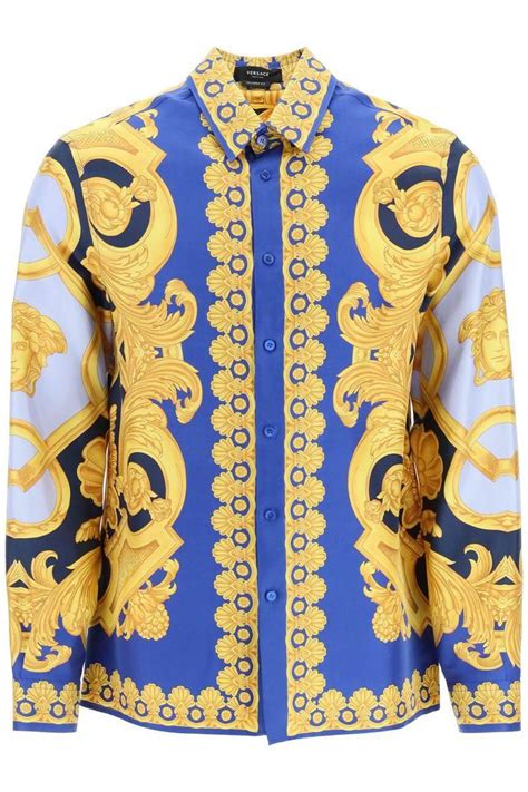 versace varocco|versace barocco shirt men's.